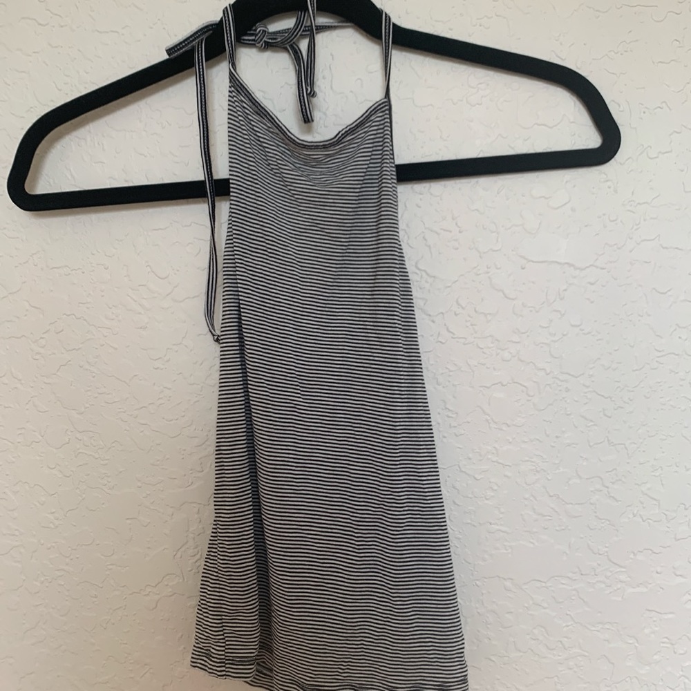 American Eagle Stripped Soft Halter Tank Top